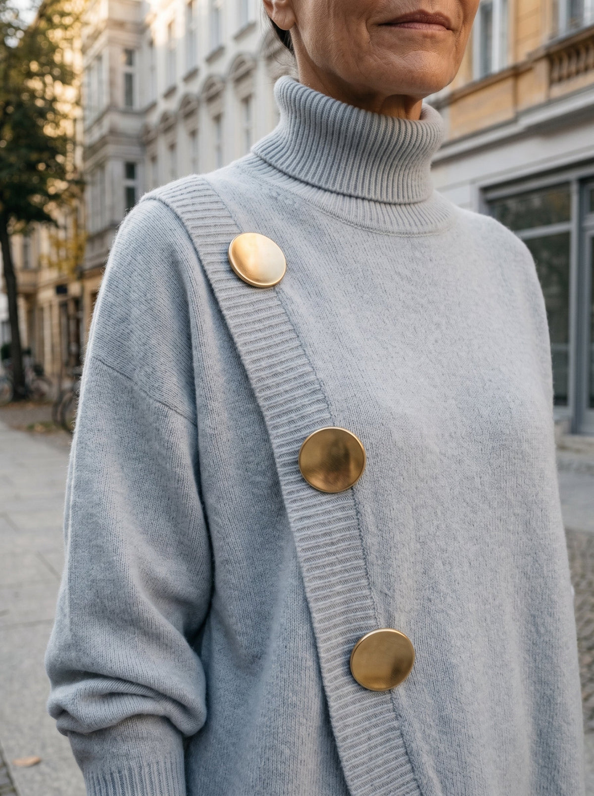 Noa | Conjunto de punto con jersey de cuello alto y pantalón ancho